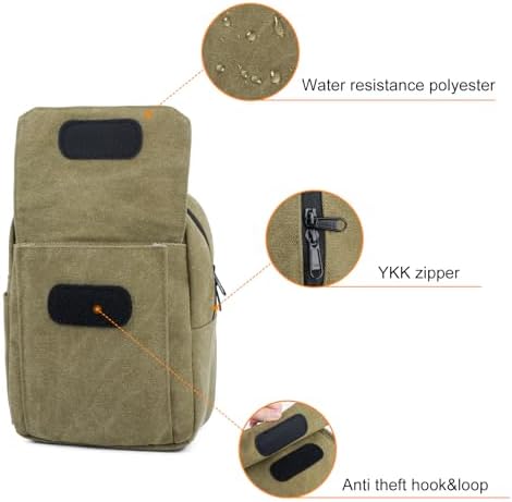 TULLIO Camera Bag Small, Crossbody Camera Bag Purse Waterproof Canvas Shoulder Photo Case Photography Sling Bag for Mirrorless or DSLR SLR - Image 2