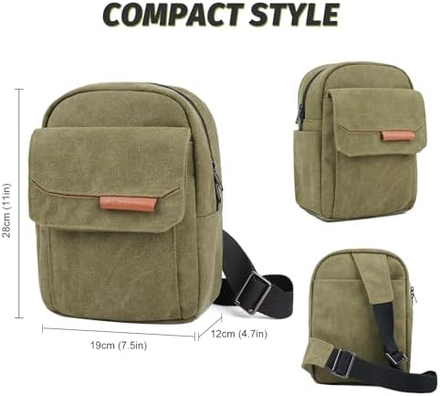 TULLIO Camera Bag Small, Crossbody Camera Bag Purse Waterproof Canvas Shoulder Photo Case Photography Sling Bag for Mirrorless or DSLR SLR - Image 3