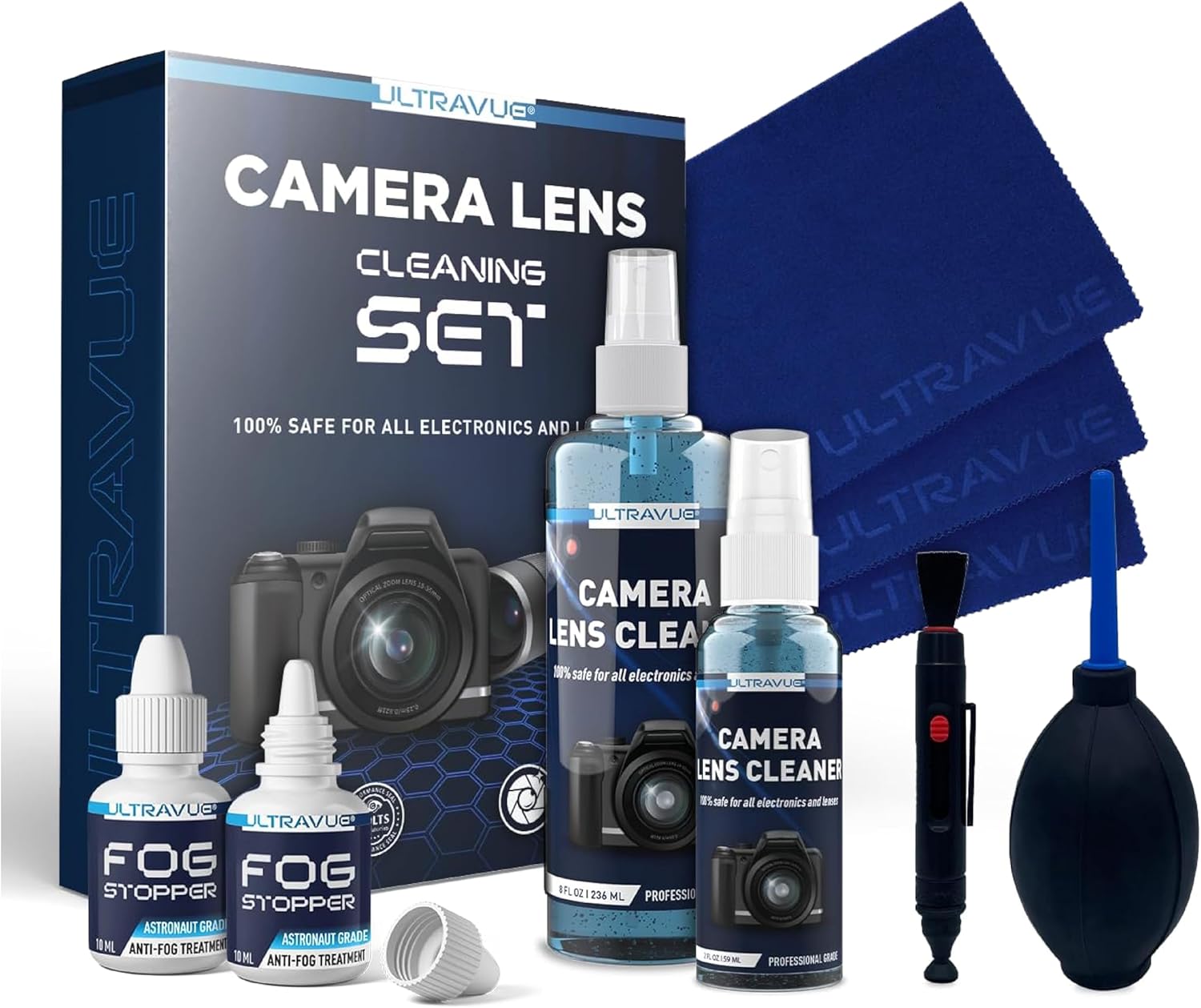 ULTRAVUE’s Ultimate Camera Lens Cleaning Kit –Camera Lens Cleaner, Lens Pen, Fog Stopper, and Microfiber Cloths - Camera Cleaning Kit - Lens Blower for DSLR & Digital Camera Accessories Camera Kit - Image 9